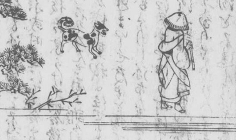 Komusō in Nippon bushi kagami/Kokon bushi kagami, 1696